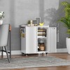SUXXAN Metal Tool Cabinet with Pegboard and 4 Hooks,Garage Metal Storage Cabinet with Wheels,Assembly Required - 2 of 4