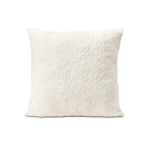 HGTV Curlicue Faux Fur Pillow Snowbound 14 x 20 inches - 1 of 4