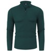 Men's Quarter Zip Up Pullover Casual Stretch Lightweight Mock Neck Polo Sweaters Knitwear - 3 of 4