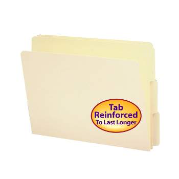 Smead End Tab File Folder, Shelf-Master  Reinforced 1/3-Cut Tab, Letter Size, Manila, 100 per Box (24134)