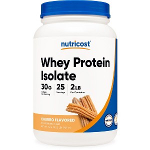 Nutricost Whey Protein Isolate 2 LB Churro Flavored - GMO-Free, Gluten-Free - 1 of 4