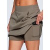 RBX Active Women's Longer Length Quick Drying Lightweight Travel Tennis Golf Skirt with Built-In Shorts and Pockets - 2 of 4