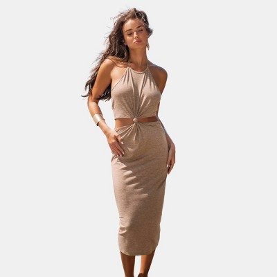 Women's Knotted Cutout Bodycon Dress - Cupshe