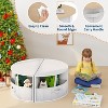 Table and Chair Set,5 Pieces Wooden Round Nesting Design Multi-Activity Table with 4 Storage Stools&4 Fabric Drawers, Toddler Table and Chair Set - 4 of 4