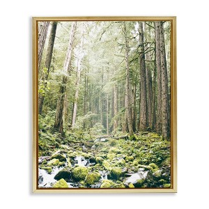 Stupell Industries Verdant Forest Glow Wilderness Floating Frame Canvas Art - 1 of 4