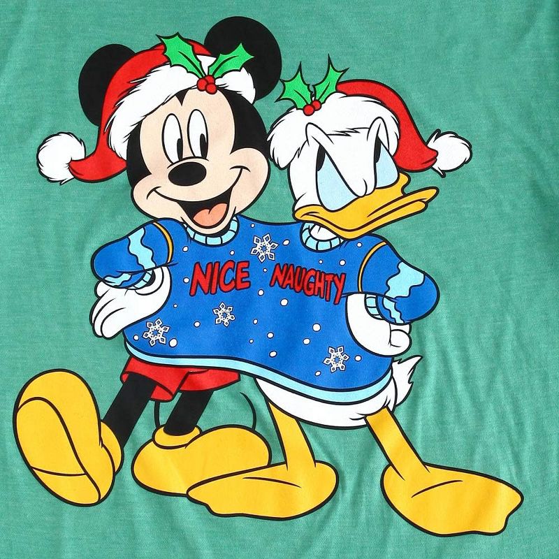 Disney Men's Mickey Mouse and Donald Duck Funny Christmas T-Shirt, 3 of 4
