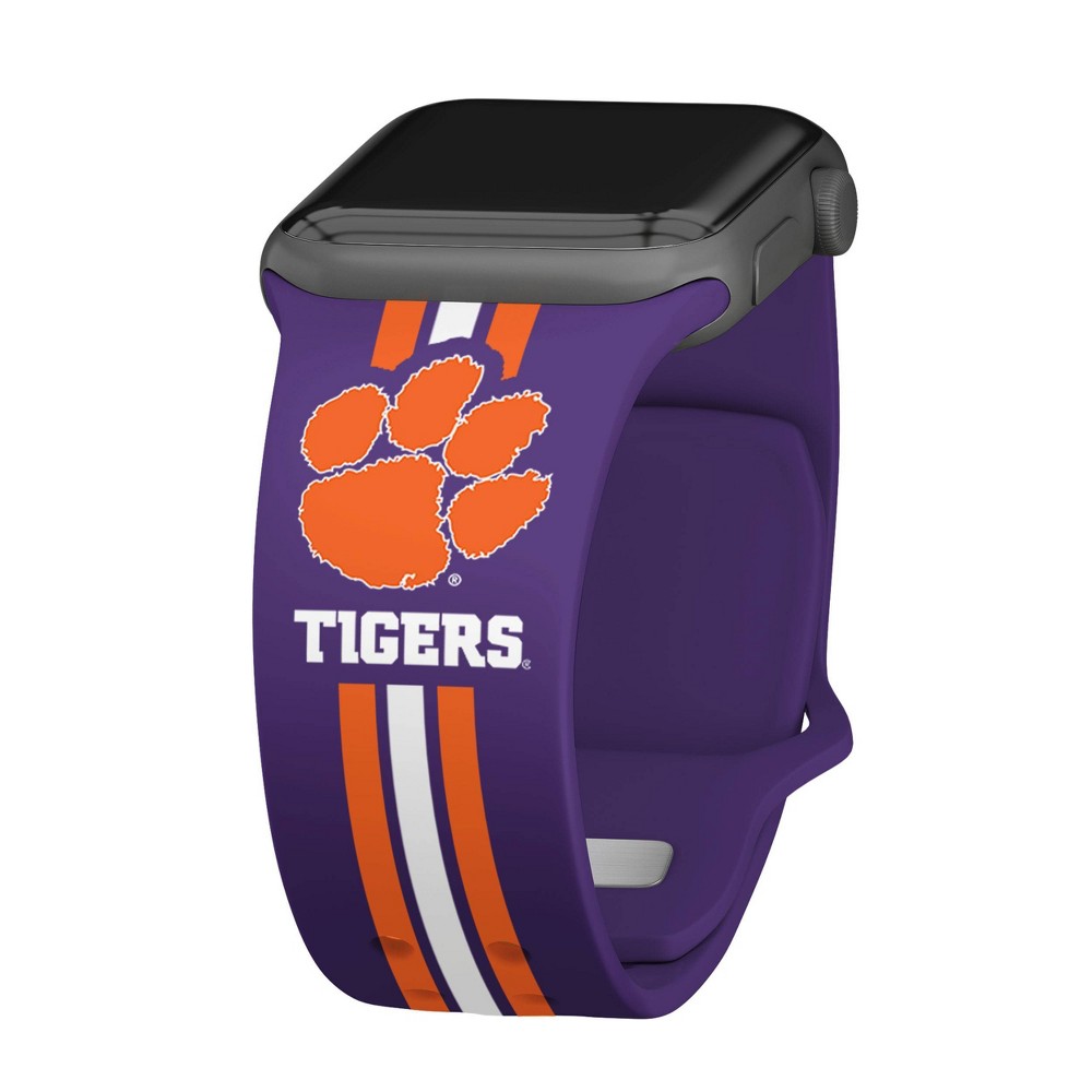 Photos - Smartwatches NCAA Clemson Tigers Wordmark HD Apple Watch Band - 42/44/45/49mm Long