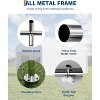 10'x20' Heavy Duty Portable Garage, All-Season Carport with Roll-Up Windows & Removable Walls, Shelter for Cars, Trucks & Outdoor Storage - 3 of 4