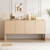 Minimalist Style 60"L Large Storage Space Sideboard with 4 Doors and Rebound Device(White) - 2 of 4