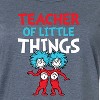 Women's Dr. Seuss Teacher Of Little Things Graphic T-shirt Dress - Heather Blue - 1X - 2 of 4