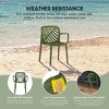 WestinTrends Playa Outdoor Modern Stackable Patio Dining Armchairs (Set of 2) - 3 of 4