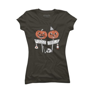 Junior's Design By Humans Halloween Pathways By runcatrun T-Shirt - 1 of 3