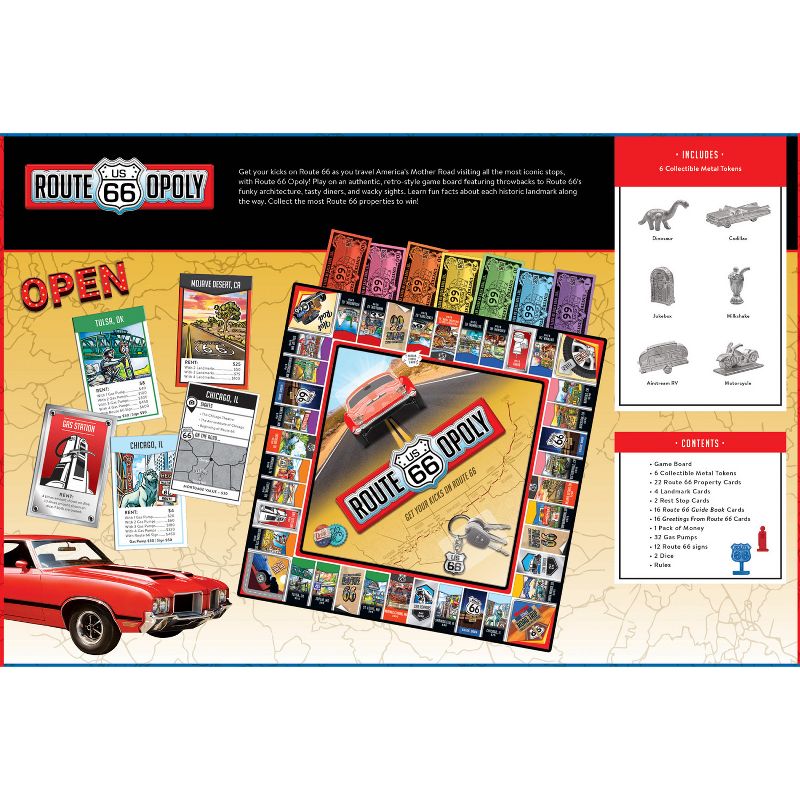 MasterPieces Opoly Family Board Games - Route 66 Opoly, 4 of 7