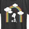 Women's - Peanuts - Snoopy Looking Up Rainbow Short Sleeve Graphic T-Shirt - 2 of 4