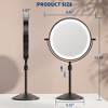 Makeup Mirror,360° Rotatable Height Adjustable Double Sided Mirror, 1x/10x True HD Magnifier,3 Colors,Adjustable Brightness - 2 of 4
