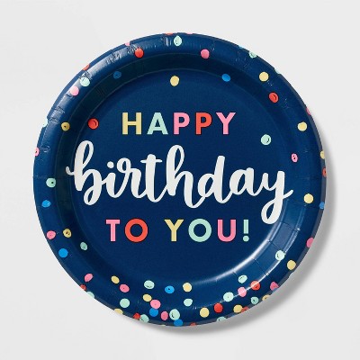 10ct Everyday Happy Birthday Dinner Paper Plates - Spritz™