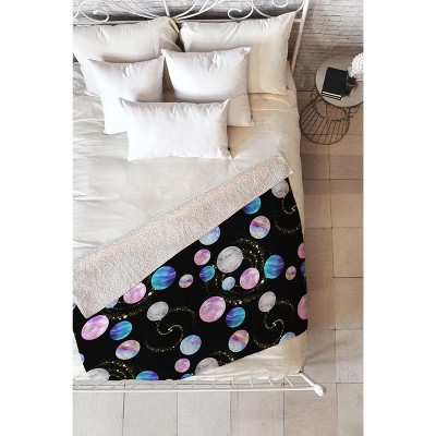 Retrografika Outer Space Planets Galaxies 60 X 50 Fleece Throw Blanket -  Deny Designs : Target