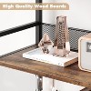 Industrial Bookshelf with Doors, 4-Tier Floorstanding Storage Rack Cabinet, Rustic Vintage Brown, Open Display Shelf for Bedroom, Living Room, Office - 4 of 4