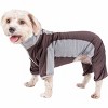 Pet Life (R) Active 'Warm-Pup' Heathered Performance 4-Way Stretch Two-Toned Full Body Warm Up - 4 of 4