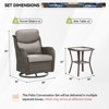 Gymojoy Outdoor Gliders Chairs Side Table with 5-Inch Thick Cushions - 2 of 4