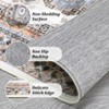 Machine Washable Vintage Printed Accent Area Rug Stain Resistant Non Slip Traditional Low Pile Floor Carpet for Living Room Bedroom Kitchen - 4 of 4