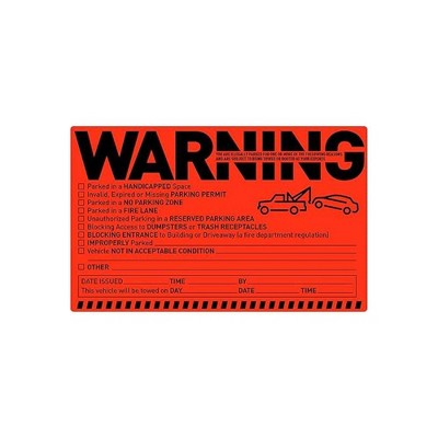 TruAIR Parking Violation Warning Car Stickers