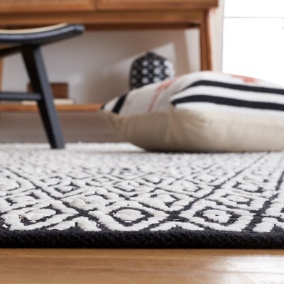 Montauk Black and Ivory Handwoven Cotton Area Rug