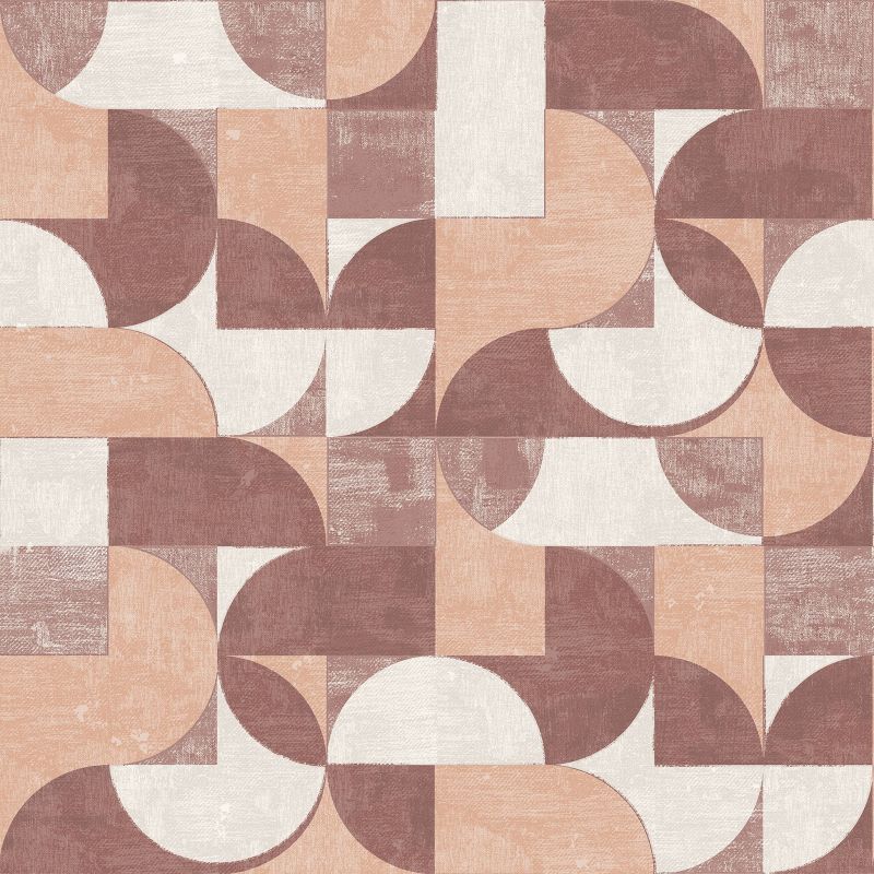 Tempaper &#38; Co. 28 sq ft Composed Shapes Redwood Peel and Stick Wallpaper, 1 of 6