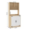 LIVAREEmlen Baker's Racks with 2 Doors and Shelves,Freestanding Larder Cupboard,Kitchen Pantry Storage Cabinet for Kitchen,Dining Room - 3 of 4
