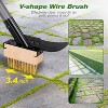 Walensee 3-in-1 Weeder & Moss Brush ¨C 66.5" Adjustable Handle, 2 Replaceable Brush Heads & Scraper for Deck/Patio/Driveway (Black) - 4 of 4