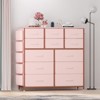 12-Drawer Fabric Dresser w/Side Pockets - 38.9" Tiger Stripes, Space-Saving 11.8" Depth for Bedroom, Playroom - 4 of 4