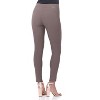 Rekucci Women's Pull-On Slim Ankle Pants with Faux Snaps – Stretch Comfort Waistband & Chic Office Style - Mocha, 2 - 3 of 4