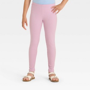 Girls' Solid Ribbed Leggings - Cat & Jack™ - 1 of 3