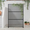 Wooakway 72"H Black Woven Metal Room Divider Privacy Screen with Trellis for Garden Patio - 2 of 4