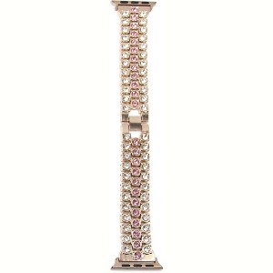 Worryfree Gadgets Metal Band for Apple Watch with Full Diamond Rows - Two Size Option - 1 of 1