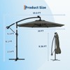 10ft Offset Patio Umbrella, Cantilever Umbrella with Easy Lift & Tilt Adjustment, 8 Ribs Sun umbrella UV Protection for Backyard, Pool, Garden - 4 of 4