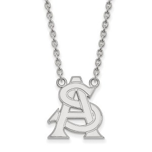 Black Bow Jewelry 10k White Gold Arizona State Sun Devils NCAA Necklace 18 Inch - 1 of 4