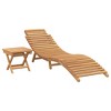 Sun Lounger 2 pcs Brown 184 x 55 x 59 cm Solid Teak Wood vidaXL - 2 of 4