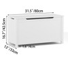 LOVMOR 31.5" Kids Wooden Toy Box Storage with Safety Hinged Lid ,Large Storage Chest,Plenty of Storage,for Ages 2+ (Gray) - 2 of 4