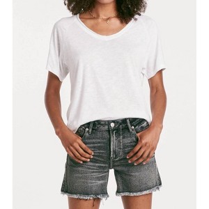 Women's Taylor Relaxed V-Neck Slubbed Basic Tee - Another Love - 1 of 4
