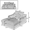 Dolonm 47 in. Modern Lounge Chair Sofa, Foam & Spring Cushioned with Cup Holders & Storage, for Living Room & Office - 4 of 4