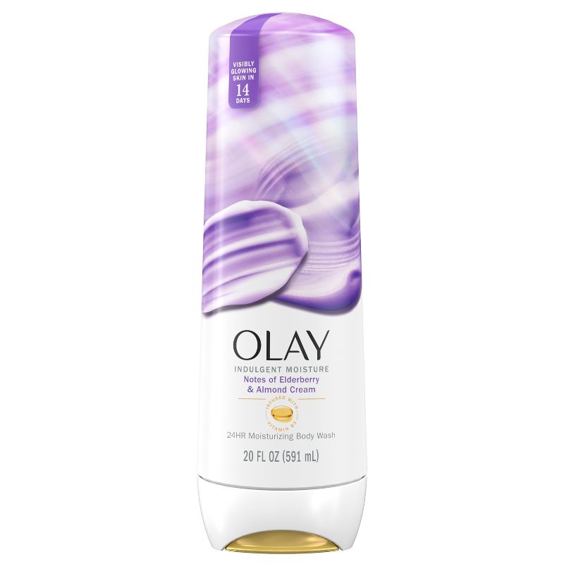 Olay Indulgent Moisture Body Wash Infused with Vitamin B3 - Notes of Elderberry and Almond Cream - 20 fl oz, 1 of 12