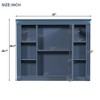 Bathroom Medicine Cabinet with Mirror, Wall Mounted Bathroom Storage Cabinet w/6 Open Shelves - 4 of 4