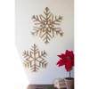 Woven Seagrass Snowflake Decorations – Set of Two – 19"Tall Wall Accents by Kalalou - 4 of 4