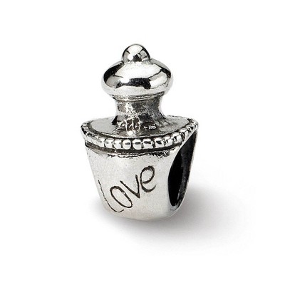 Black Bow Jewelry Sterling Silver Love Perfume Bottle Bead Charm