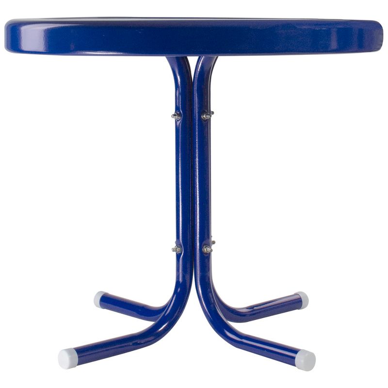 Northlight 22" Outdoor Retro Tulip Side Table, Blue, 3 of 5