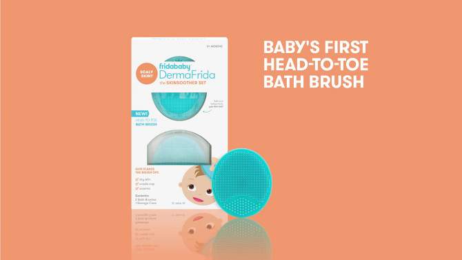 Frida Baby DermaFrida The SkinSoother Baby Bath Silicone Brush - 2pk, 2 of 9, play video
