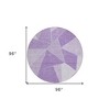 Lilac And Purple Geometric Washable Indoor Outdoor Area Rug - 3 of 4