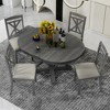 Whisen 5-Piece Extendable Wood Dining Table Set with 4-Upholstered Chairs - 4 of 4