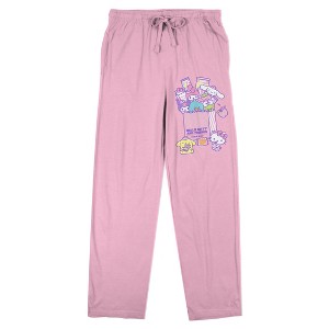 Hello Kitty & Friends Sanrio Snack Time Women’s Pink Sleep Pajama Pants - 1 of 4